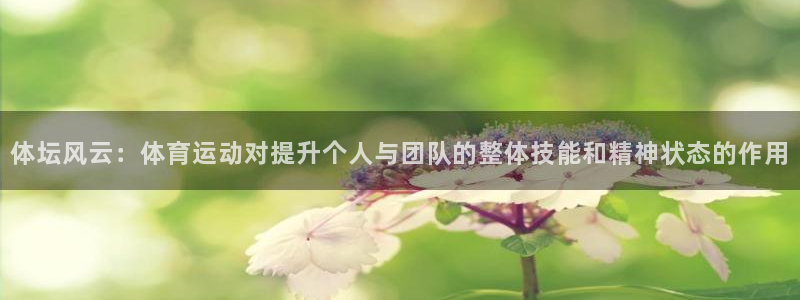 米兰体育下载官网最新版：体坛风云：体育运动对提升个人与团队的整体技能和精神状态的作用